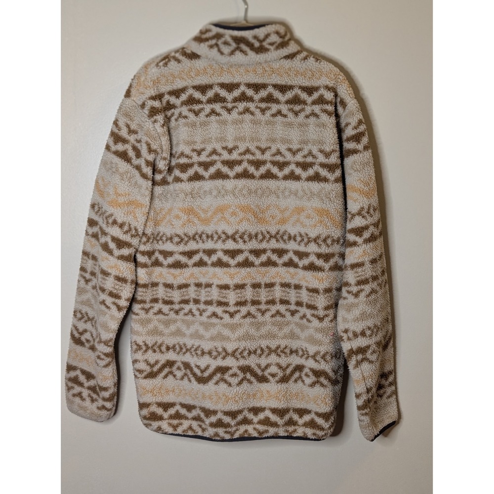 Columbia‎ Mens Sherpa Fleece Pullover Southwestern Print Brown Tan AM9209 Medium - Picture 5 of 5